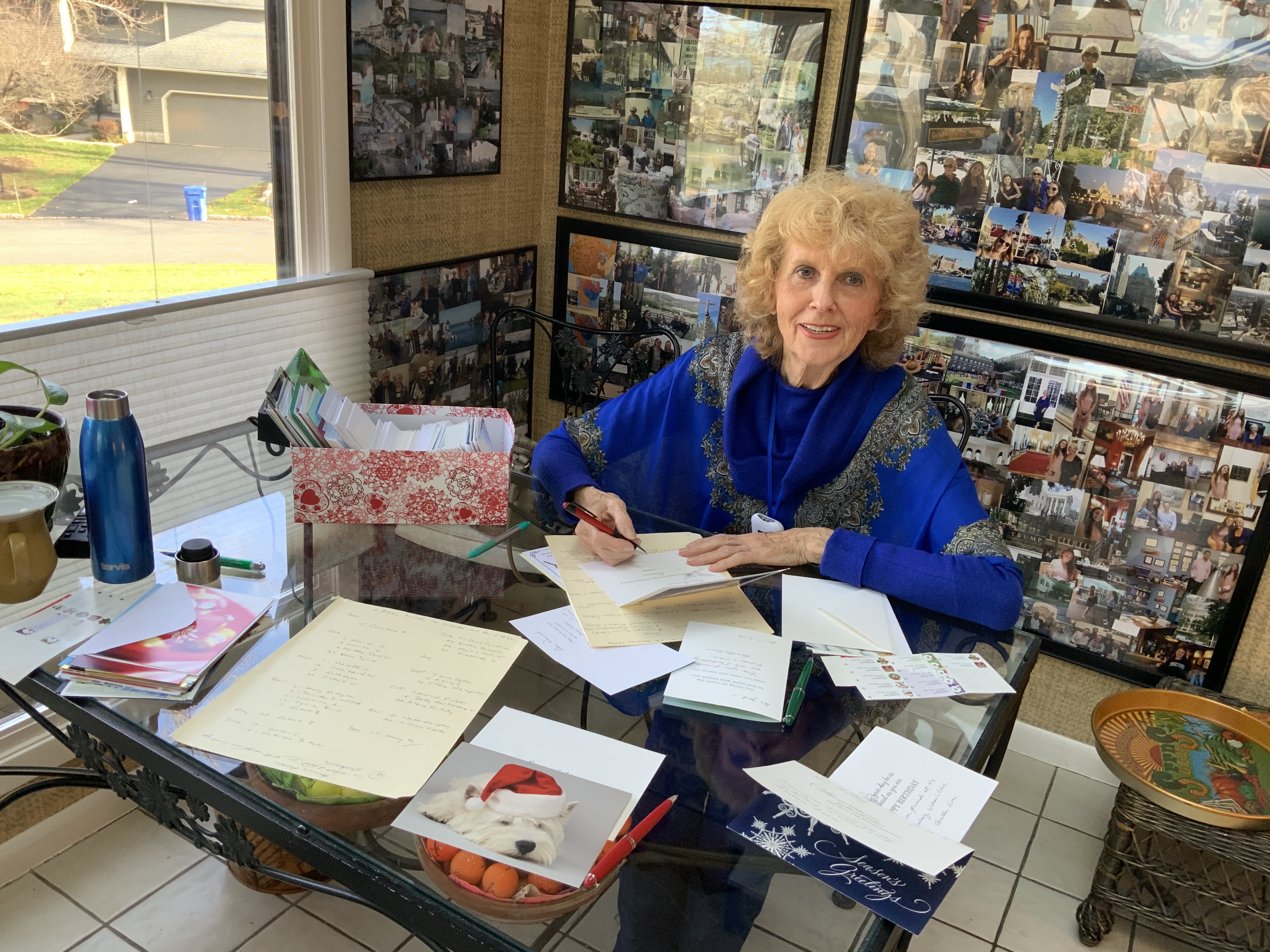 Carol Hontz, at my home as we wrote